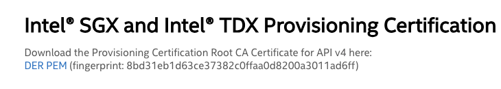 hidden Intel root CA